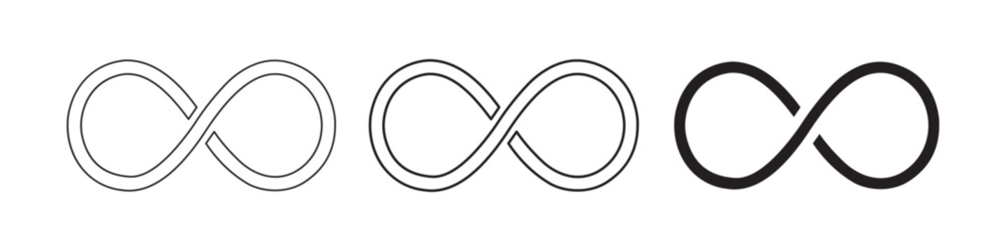 Infinity Symbol Icon Collection with Continuous Loop Designs