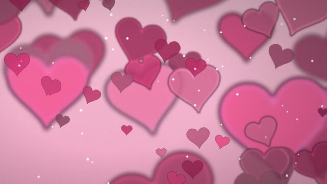 Leuchtender Valentinstag Herzen Hintergrund als nahtlose Schleife