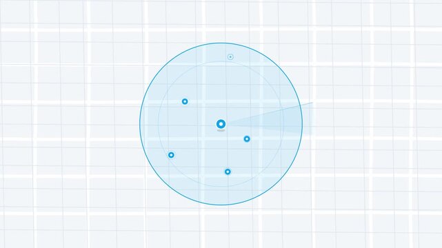 Map Location Radius Circle Animation - Delivery Service Area Coverage Zone on Digital Map