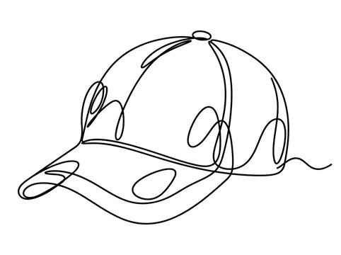 Minimalist sketch of a baseball cap