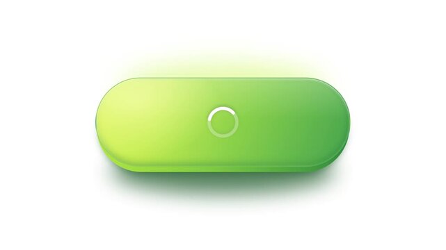 Green submit post button click with loading spinner animation on empty background