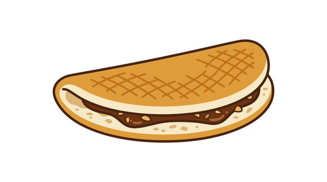 Martabak Manis Indonesian Sweet Pancake Vector Illustration
