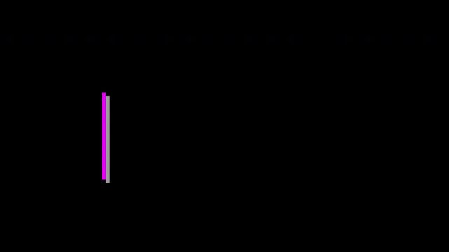 Animated magenta pink title box with yellow star, yellow text bar and diamond shape, bold pop style banner frame with gray shadow, motion graphic overlay on black background, 4k video