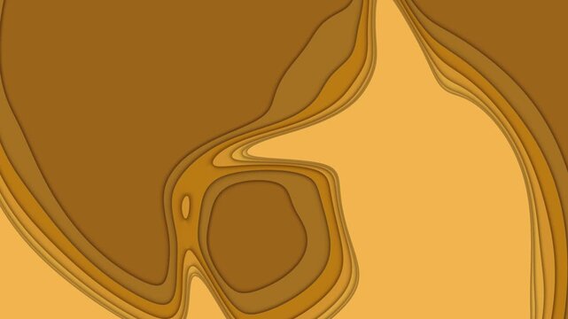 3D render A mesmerizing, dynamic 3D render unfolds in a continuous, fluid motion with intricate, flowing contours resembling a complex layered topographical map