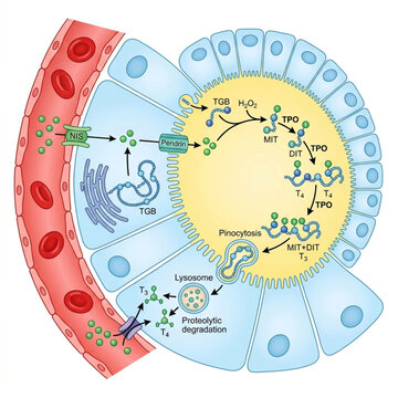 Thyroid Hormone Synthesis and Secretion