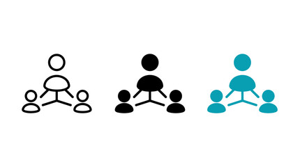 Role distribution icon design set with management and hierarchy symbols © Al Rafi