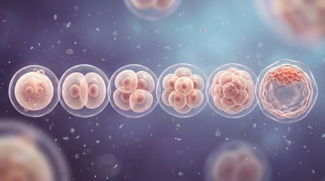 Human Embryo Development Sequence from Cleavage Stage to Blastocyst