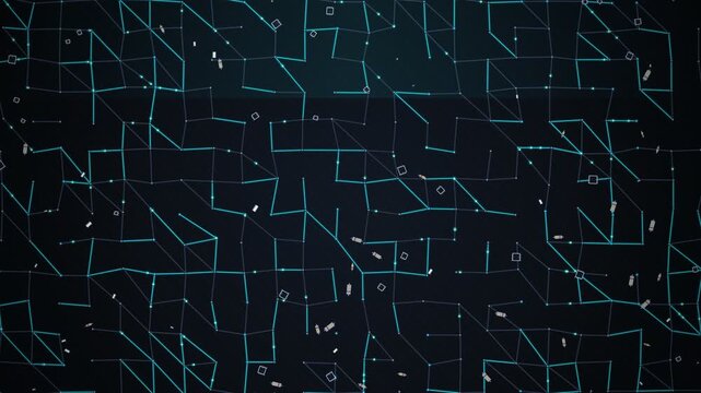 Futuristic Circuit Pathways And Labyrinth Signals Loop