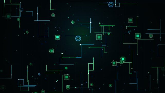 Advanced Glowing Circuit Board Macro Flight
