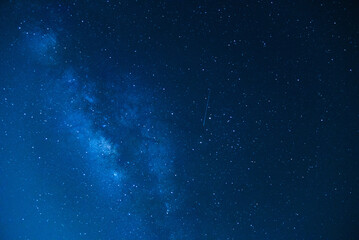 The Milky Way ,Long exposure photograph , Blue tone © chang
