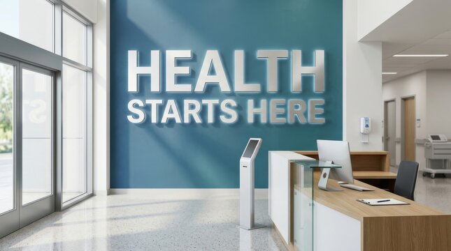 Health Starts Here in a Bright Modern Medical Interior