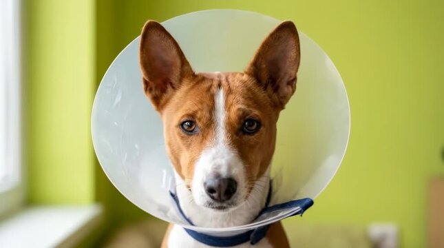 High Resolution Close-Up Portrait of a Purebred Basenji Dog with Alert Expression and Short Fur
