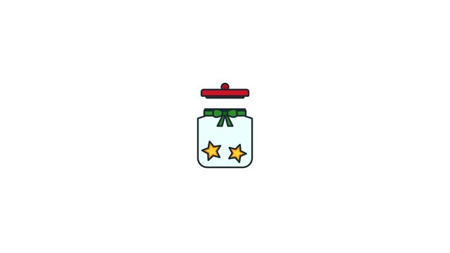 Christmas Cookie Jar with Opening Lid Motion Animation