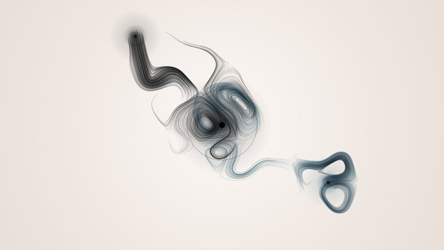 Abstract biological pheromone trail visualization showing agent trajectory paths, swarm intelligence algorithm