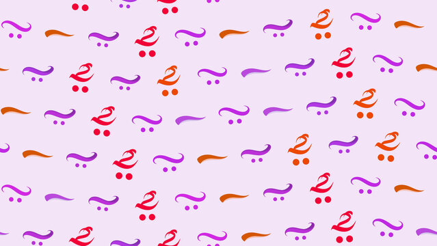 Stylized snake and comma pattern