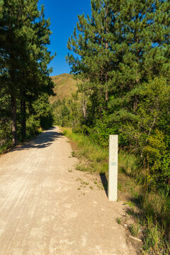 Milepost 107 on the George S. Mickelson Trail, South Dakota