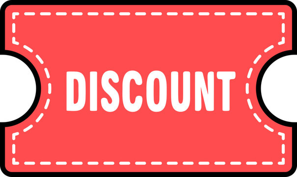 Discount Coupon Icon, vector design