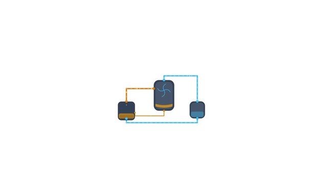 Industrial Vrf Refrigeration Oil Separator and Recovery Cycle Schematic with Centrifugal Vapor Flow