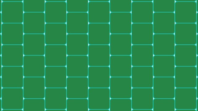 Abstract green background with glowing pulsating geometric grid pattern seamless looping motion