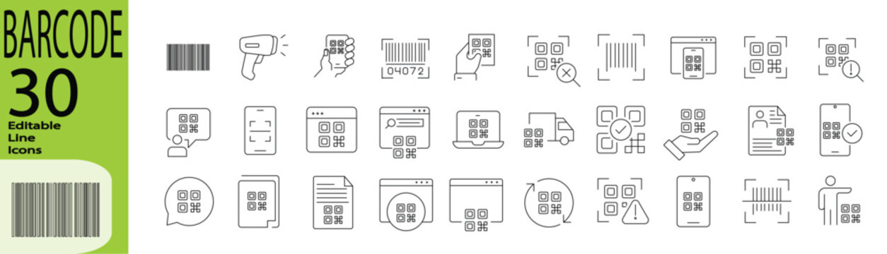 Barcode icon set