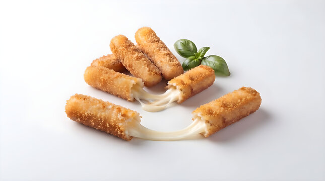 Fried Mozzarella Cheese Sticks With Cheese Pu