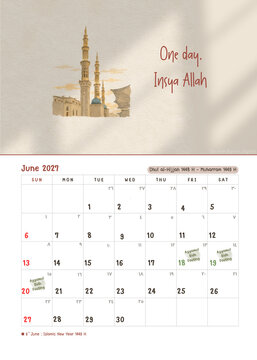 Islamic Calendar 2027 - June