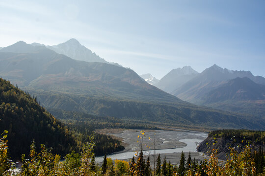 Views on the Glen Highway between Glenn Allen and Palmer Alaska