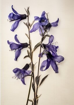 Real Pressed a Lobelias flower petal plant.