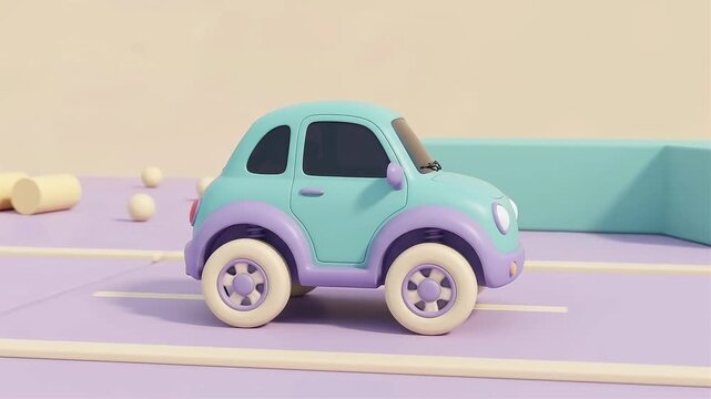 Toy car on the road