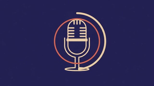 Retro microphone vector illustration