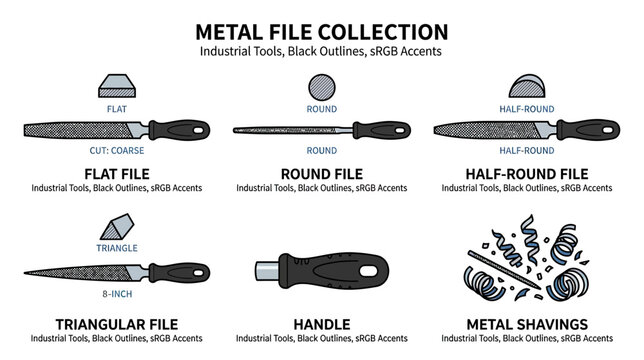 Industrial Metal Files and Shavings Collection