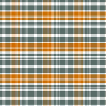 Stylish autumn-inspired plaid fabric texture seamless vector style background pattern