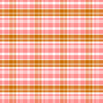 Stylish colorful plaid fabric texture seamless vector style background pattern