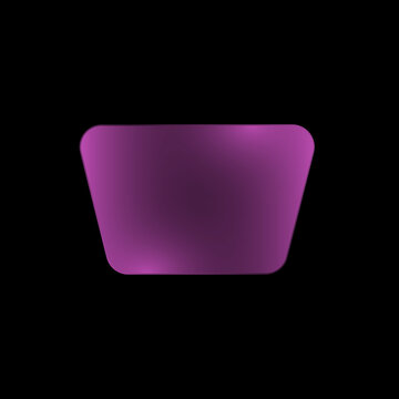 A smooth purple gradient shape with rounded corners isolated on a solid black background