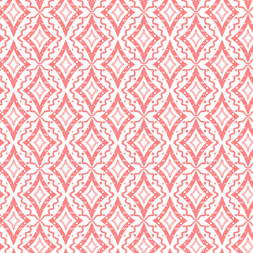 vector seamless pattern, pink coral, doddle pattern