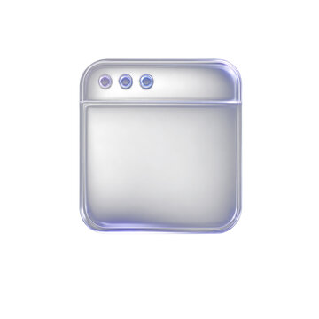 Neon 3D Web Browser Window Outline Icon