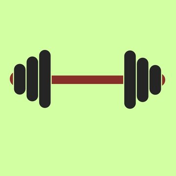 Simple dumbbell flat design icon,simple barbell flat icon vector, dumbbell flat icon vector, barbell flat design icon,barbell icon flat illustration, dumbbell  flat design logo 