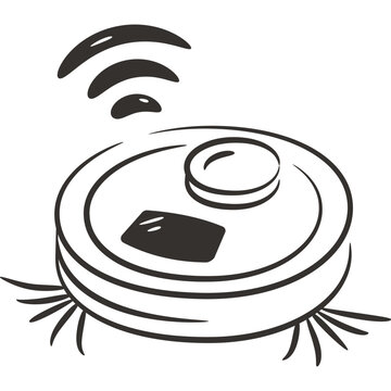 Trendy vector design icon of roomba