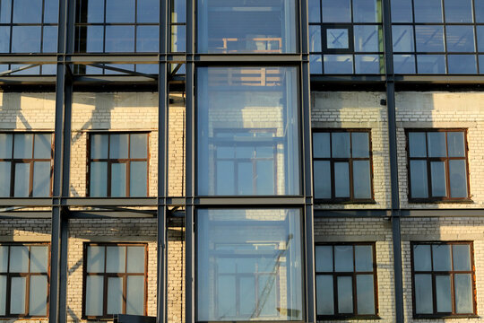urban house with big windows and natural morning sunlight