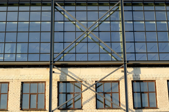 urban house with big windows and natural morning sunlight