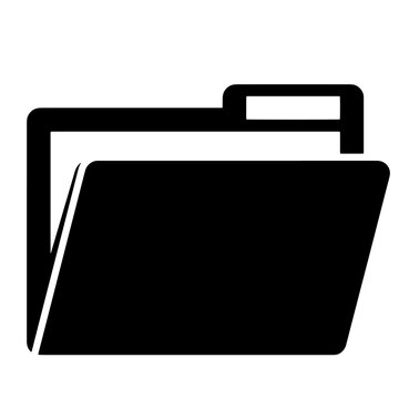 Modern flat folder icon for documents and file organization