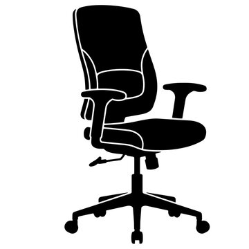 Modern office chair vector illustration for presentations and branding