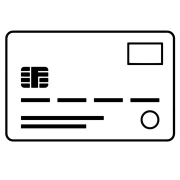 Minimalist credit card illustration for financial design and branding