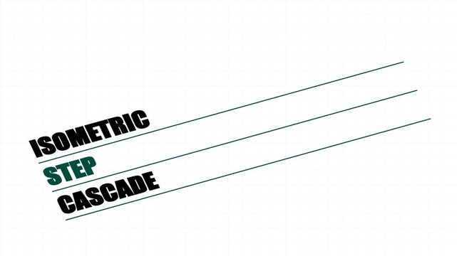 Diagonal parametric cascade kinetic typography motion design title
