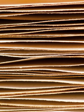 Old vintage paper. Side view