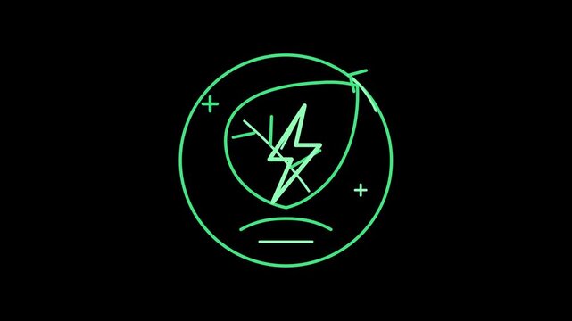 Green Energy Line Icon