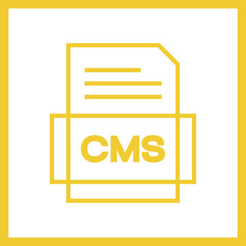 Content management system icon with document and colorful glitch effect design