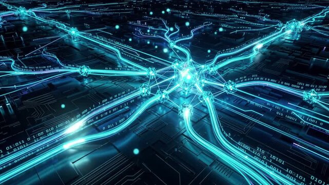 Digital neural network processing data through synapses