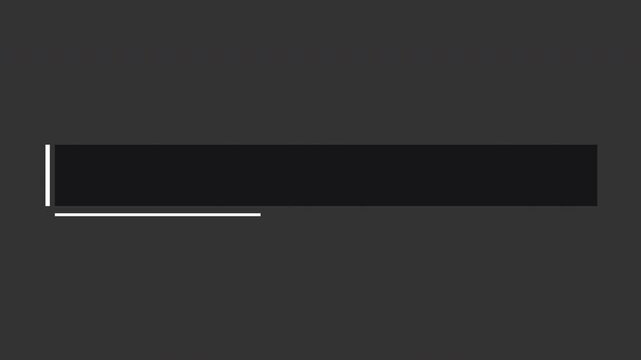 Semi transparent black lower third bar with a white vertical line