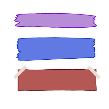 Simple flat design empty text box frames and blank banners for journaling